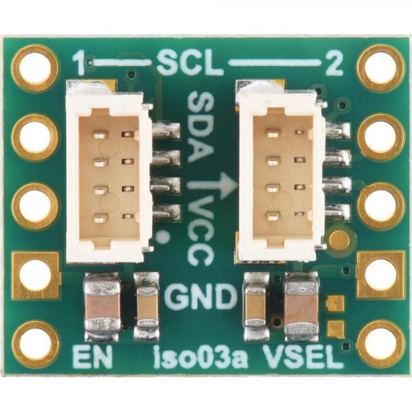 디바이스마트,MCU보드/전자키트 > 통신/네트워크 > 절연 통신,Pololu,Pololu I²C Isolator with Isolated Power and Connectors, ISO1640, MIE1W0505BGLVH, 5V/3.3V, 200mA #5393,JST SH 4핀 커넥터 포함 / 양방향 I²C 통신 / 선택 가능한 5V 또는 3.3V 조절 출력/ 입력 전압 범위 : 3V ~ 5.5V / 최대 출력 전류 : 200mA