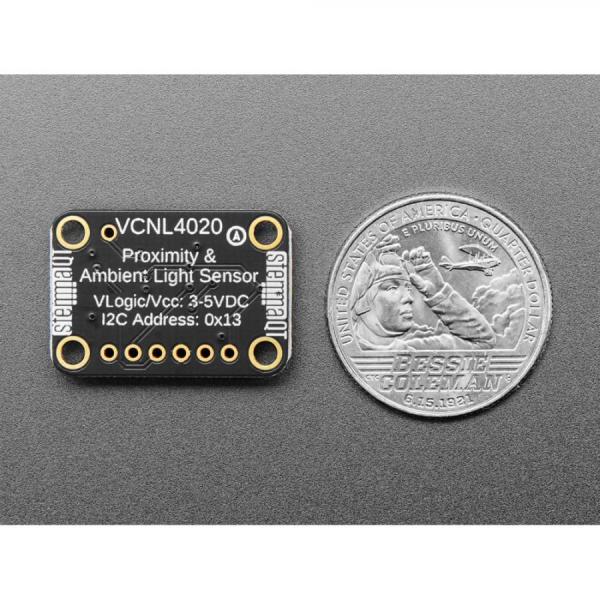 디바이스마트,MCU보드/전자키트 > 센서모듈 > 라이다/거리/초음파/라인 > 거리/근접센서,Adafruit,Adafruit VCNL4020 Proximity and Light Sensor - STEMMA QT / Qwiic [ada-5810],0~200mm(약 7.5인치) 범위에서 작동하는 근접 센서와 0.26~16,000 lux 범위의 조도 센서 탑재 / I2C 사용
