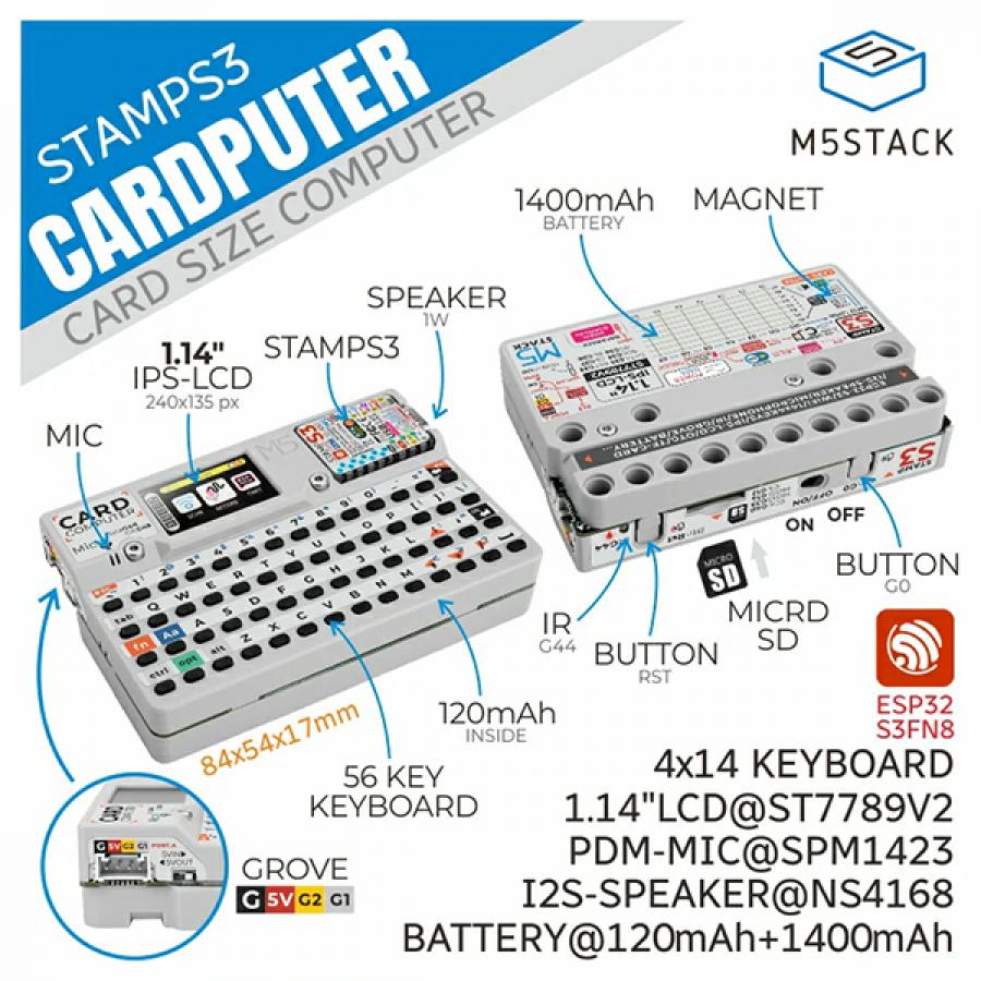 Cardputer-Kit w/ M5StampS3 [K132-V11]