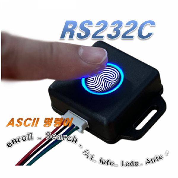 디바이스마트,MCU보드/전자키트 > 센서모듈 > 기울기/진동/충격/터치 > 지문/전도성/터치센서,한진데이타,FP-100C RS232C 명령어 제어 방식 지문인식 모듈(P1522-5),RS232C통신으로 간단한 명령어(ASCII) 제어 방식의 정전용량 지문인식 모듈입니다. 시리얼 명령어를 이용하여 지문 등록, 등록된 지문 검색, 전체 혹은 단일 등록 지문 삭제 등의 기능이 있습니다.