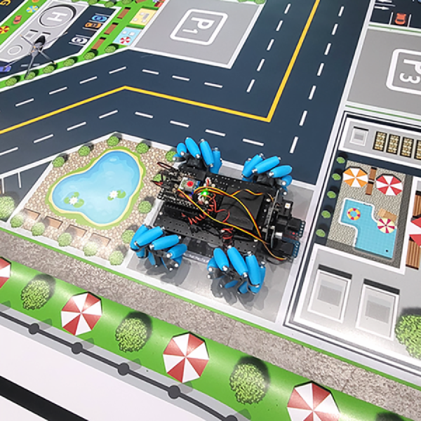 디바이스마트,오픈소스/코딩교육 > 코딩교육 키트/로봇 > 로보로보,(주)로보로보,AI 자율주행 맵 MAP,AI 자율주행 자동차용 맵 / 다양한 활동을 할 수 있는 주행 맵 / 주차미션, 라인트레이싱, 초음파 거리 측정까지 실습할 수 있어요.