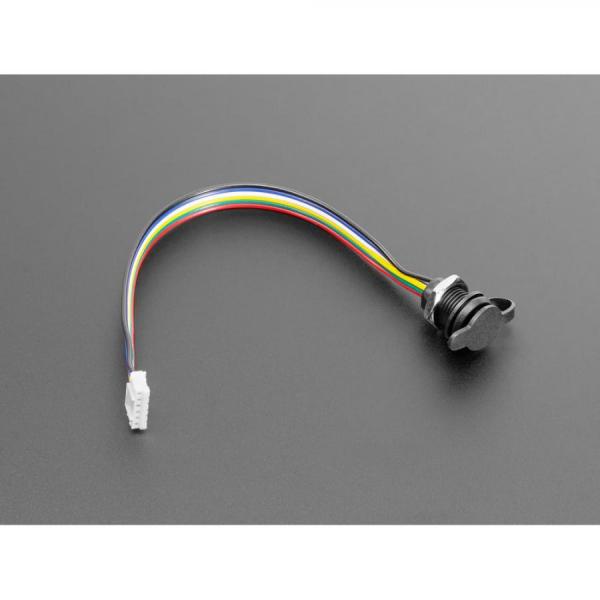 디바이스마트,케이블/전선 > USB 케이블 > 패널마운트(MF) 케이블,Adafruit,USB Type C Screw Panel Mount to 6 pin JST PH Cable [ada-6153],패널 마운트 직경 : 약 0.5인치 / JST PH 케이블 / 전체 직경 : ~14mm / USB C 커넥터
