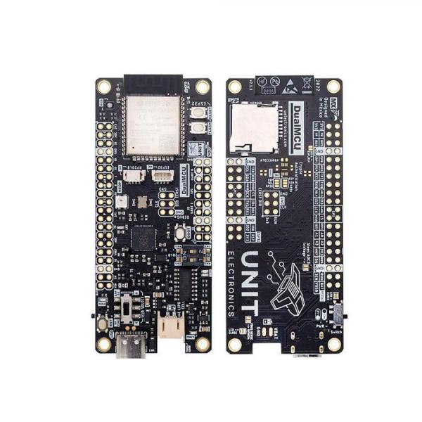 디바이스마트,오픈소스/코딩교육 > 파이썬/IoT 개발 보드 > ESP32,UNIT ELECTRONICS,DualMCU ESP32 + RP2040 개발보드,ESP32+RP2040 콤보 개발보드 / CH340C / ARM Cortex-M0+ /  크기 : 84mm x 36mm x 6.6mm