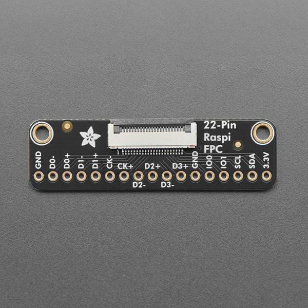 디바이스마트,오픈소스/코딩교육 > 라즈베리파이 > 라즈베리파이 확장보드/HAT,Adafruit,Adafruit FPC Breakout for Raspberry Pi 5 DSI or RP2350 HSTX - 22 Pin 0.5mm [ada-6014],라즈베리파이5 또는 RP2350 전용 / 준표준 FPC 커넥터 사용 / 3.3V 전원 출력