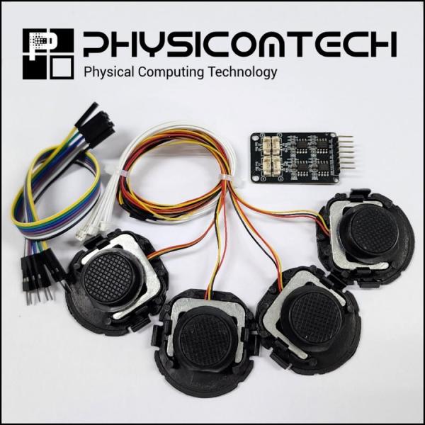 디바이스마트,MCU보드/전자키트 > 센서모듈 > 기압/무게/로드셀/Flex > 로드셀/무게/압력센서,피지컴텍,4채널 로드셀 무게측정 앰프 모듈(HX710A),HX710A 앰프 4개를 내장하여 4개의 로드셀 각각의 무게 측정과 함께 무게중심의 변화를 감지할 수 있는 체중계 센서 모듈입니다.