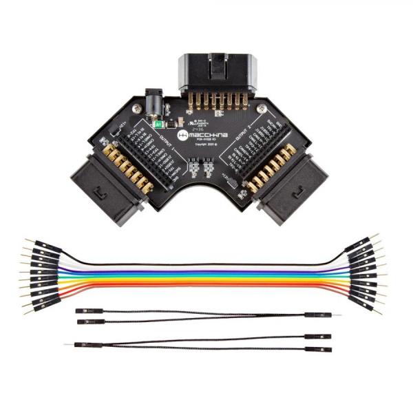 디바이스마트,MCU보드/전자키트 > 프로세서/개발보드 > 기타 MCU,SparkFun,Macchina OBD-II 3-Way Breakout [BOB-25069],OBD2 장치 개발 간소화 / 1 입력 OBD2 커넥터 / 2 출력 커넥터 / 12V 입력 전원