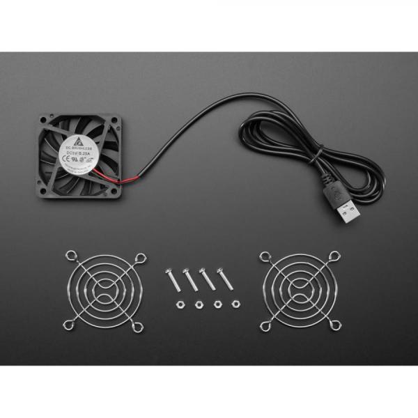 디바이스마트,컴퓨터/모바일/가전 > 컴퓨터 부품 > 쿨러/튜닝용품 > 케이스 쿨러,Adafruit,5V Square USB Fan - 6 cm [ada-6103],6cm / 전압 : 5V / 0.2A /  크기 : 60mm x 60mm x 11mm