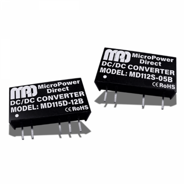 디바이스마트,전원/파워/배터리 > DC-DC 컨버터 모듈 > 정전압 모듈(실장, 절연 스위칭),MPD,DC/DC 컨버터 모듈 MD124S-24B,1W, 24V/24V 입출력, 42mA 출력, 1.5kVDC Isolation, 19.6 x 6.0 x 10.1mm