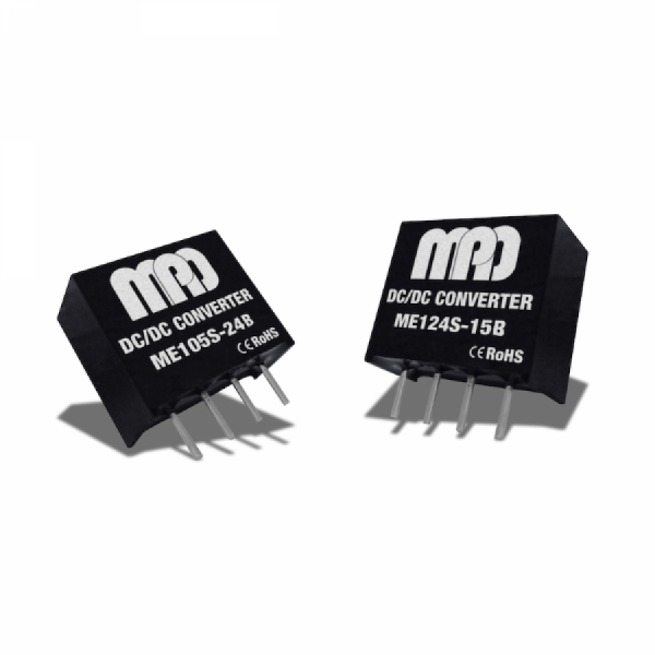 디바이스마트,전원/파워/배터리 > DC-DC 컨버터 모듈 > 강하형 모듈(실장) > 절연 스위칭 모듈,MPD,DC/DC 컨버터 모듈 ME105S-24B,1W, 5V/24V 입출력, 42mA 출력, 1.5kVDC Isolation, 11.6 x 6.0 x 14.2mm