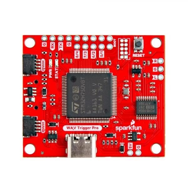 디바이스마트,MCU보드/전자키트 > 음악/앰프/녹음 > 악기/알람/소리재생,SparkFun,SparkFun Qwiic WAV Trigger Pro [WIG-25860],고음질 오디오 플레이어 / 향상된 MIDI 처리 / 1.75 x 1.5인치 / 최대 4096개의 비압축 16비트, 44.1kHz 모노 및 스테레오 WAV 파일 지원
