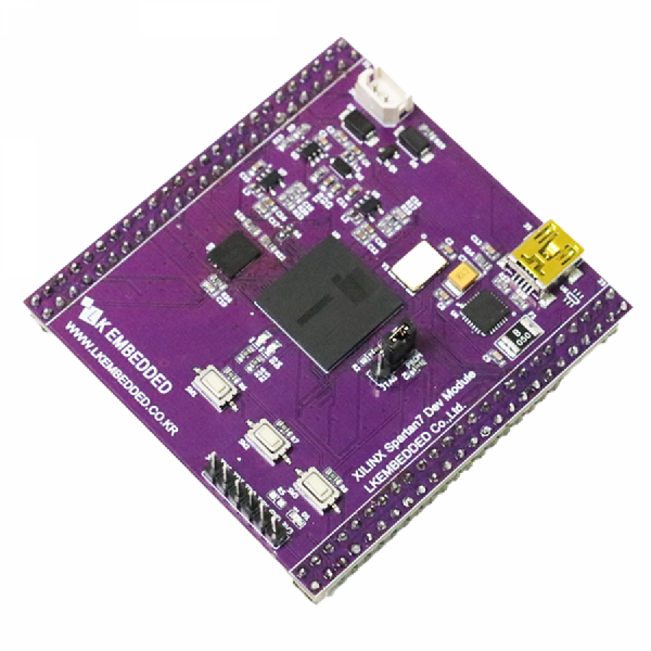 디바이스마트,MCU보드/전자키트 > 프로세서/개발보드 > FPGA,LK EMBEDDED,자일링스 FPGA Spartan7 XC7S15 개발모듈,USB 2.0 통신포트가 내장된 자일링스사의 Spartan7 패밀리 XC7S15 FPGA 개발모듈 / 100MHz 오실레이터 클럭 내장 /  3가지 FPGA 코어전원 제공