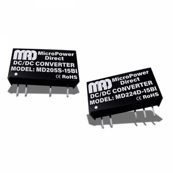 디바이스마트,전원/파워/배터리 > DC-DC 컨버터 모듈 > 정전압 모듈(실장, 절연 스위칭),MPD,DC/DC 컨버터 모듈 MD224S-05BI,2W, 24V/5V 입출력, 200mA 출력, 3kVDC Isolation, SIP7, 19.65 x 7.05 x 10.16mm