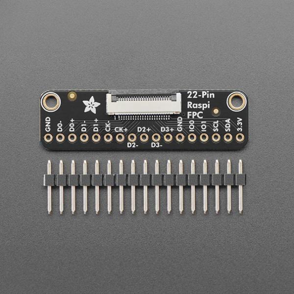 디바이스마트,오픈소스/코딩교육 > 라즈베리파이 > 라즈베리파이 확장보드/HAT,Adafruit,Adafruit FPC Breakout for Raspberry Pi 5 DSI or RP2350 HSTX - 22 Pin 0.5mm [ada-6014],라즈베리파이5 또는 RP2350 전용 / 준표준 FPC 커넥터 사용 / 3.3V 전원 출력