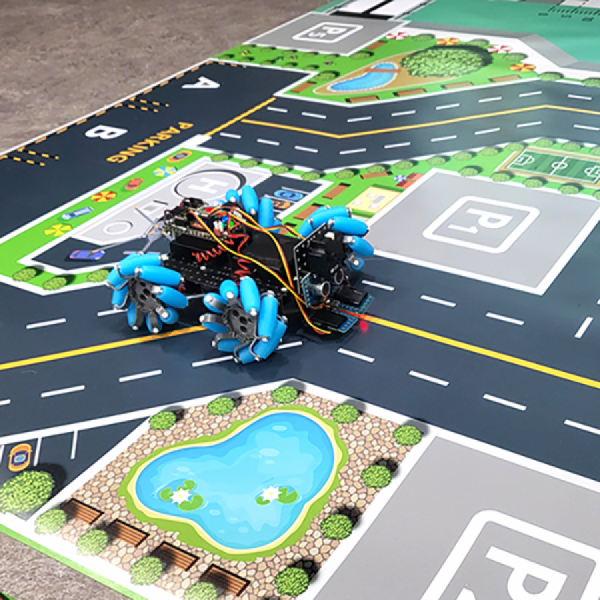 디바이스마트,오픈소스/코딩교육 > 코딩교육 키트/로봇 > 로보로보,(주)로보로보,AI 자율주행 맵 MAP,AI 자율주행 자동차용 맵 / 다양한 활동을 할 수 있는 주행 맵 / 주차미션, 라인트레이싱, 초음파 거리 측정까지 실습할 수 있어요.