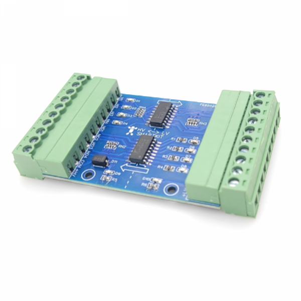 디바이스마트,MCU보드/전자키트 > 전원/신호/저장/응용 > 레벨컨버터/전압관리,한진데이타,8채널(입력-4,출력4) HV-LV신호 변환 모듈(P3013-2),디지털 I/O 신호 입력 4채널, 출력 4채널 신호 변환 모듈로 24V -> 5V(or 3.3V) 4채널, 5V(or 3.3V) -> 24V 각각 4채널로 구성