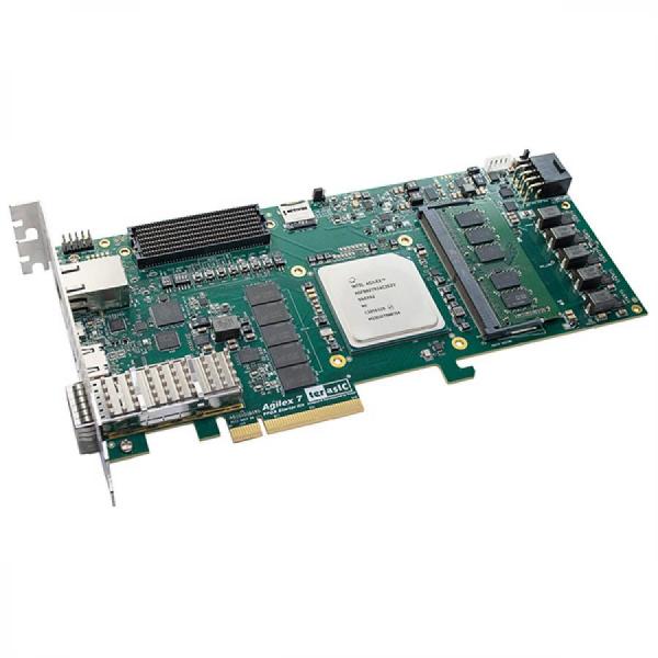 디바이스마트,MCU보드/전자키트 > 프로세서/개발보드 > FPGA,Terasic,Intel Agilex 7 FPGA Starter Kit [P0728],Agilex 7 FPGA Starter Kit / PCI Express 4.0 x8, 100G QSFP-28 커넥터 1개, 온보드 HDMI 2.1 출력, 최대 16GB DDR4와 같은 여러 하이엔드 하드웨어 인터페이스를 결합
