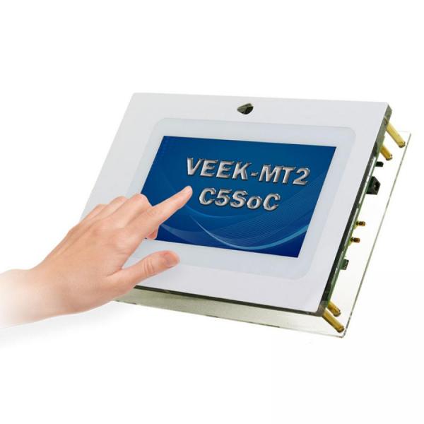 디바이스마트,MCU보드/전자키트 > 프로세서/개발보드 > FPGA,Terasic,Intel VEEK-MT2-C5SoC [K0160],The Video and Embedded Evaluation Kit - Multi-touch, Second Edition, on Cyclone® V SoC Development Board / Intel Cyclone ® V SoC 개발 보드 와 5포인트 터치 및 멀티터치 제스처를 지원하는 800x480 해상도의 정전식 7인치 TFT LCD를 특징으로 합니다.