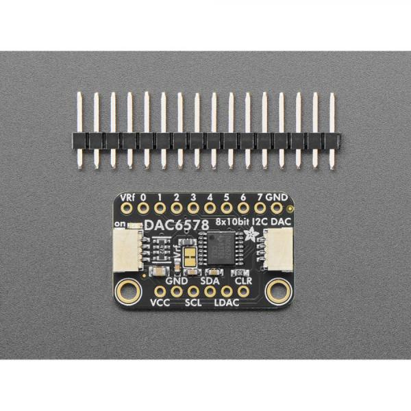 디바이스마트,MCU보드/전자키트 > 전원/신호/저장/응용 > ADC/DAC,Adafruit,Adafruit DAC6578 Breakout - 8 x Channel 10-bit I2C DAC [ada-6258],10비트 / DAC 8개 포함 / 3.3V또는 5V 전원 / 온도 범위: –40°C ~ +125°C