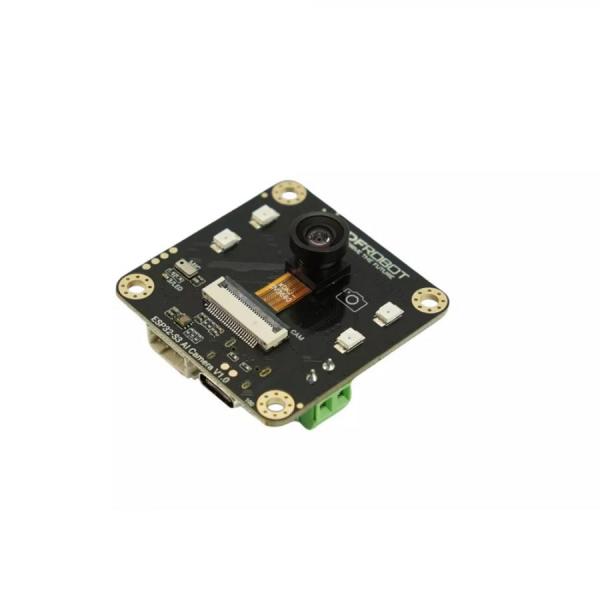 디바이스마트,MCU보드/전자키트 > 인공지능/임베디드/산업용 > 인공지능/머신러닝 > 인공지능 카메라/비젼,DFROBOT,ESP32-S3 AI 카메라 모듈(Edge 이미지 인식, 야간 투시, ChatGPT 음성 상호 작용) [DFR1154],ESP32-S3 칩 기반 / 최첨단 지능형 카메라 모듈 / 광각 적외선 카메라, 온보드 마이크 및 스피커 내장 / AI 처리 기능 / 작동 전압: 3.3V / 작동 온도: -10~60°C