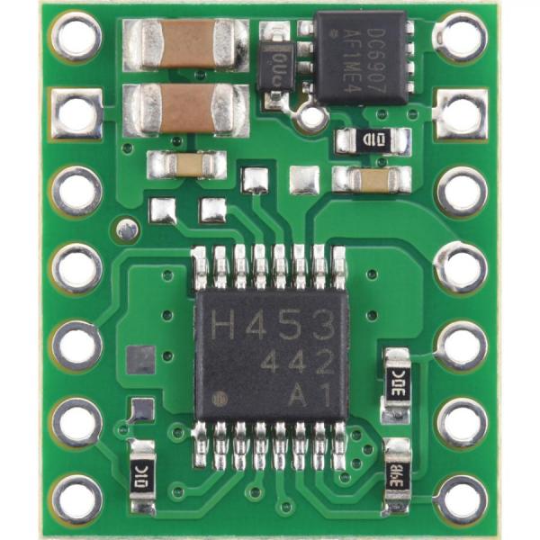 디바이스마트,기계/제어/로봇/모터 > 모터드라이버 > DC모터 드라이버 > 브랜드(Pololu) DC모터 드라이버,Pololu,TB67H453FNG Single Brushed DC Motor Driver Carrier #4971,공급 전압 : 4.5V ~ 44V / 단일 양방향 브러시 DC 모터에 1.3A의 연속 전류 공급 / 1.8V ~ 5V 논리 전압 지원