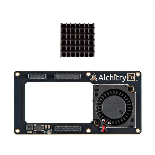 디바이스마트,MCU보드/전자키트 > 프로세서/개발보드 > FPGA,SparkFun,Alchitry Fn V2 [PRT-28006],3x3x1cm 블로워 스타일 팬 / 대형 25x25x5mm 방열판 함께 제공 / 3.3V 레일에서 ~550mA(~1.75W) 소모