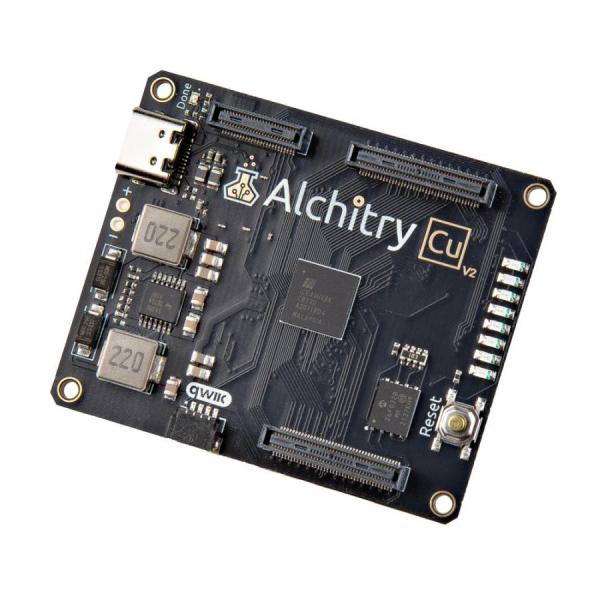 디바이스마트,MCU보드/전자키트 > 프로세서/개발보드 > FPGA,SparkFun,Alchitry Cu V2 [DEV-27875],7680 로직 셀이 있는 Lattice iCE40 HX FPGA 사용 / 79개 IO 핀(3.3V 논리 레벨) / 100MHz 온보드 클록