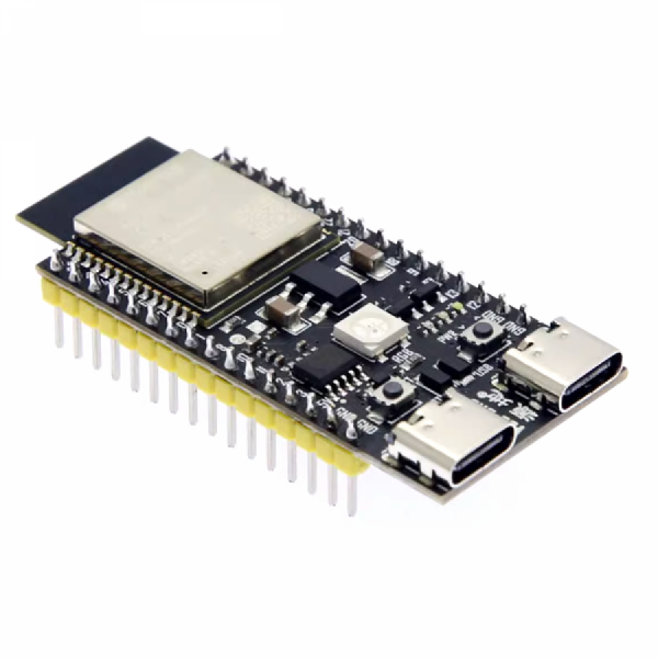 디바이스마트,오픈소스/코딩교육 > 파이썬/IoT 개발 보드 > ESP32,VCC-GND Studio,ESP32-C6 코어 개발 보드 (납땜  O) [VND053],2.4G WiFi 6 / BLE 5.0 / ZigBee3.0 / 160MHz / 512KB SRAM / 320KB ROM / 16M FLASH / USB 케이블 포함,핀 헤더가 아래를 향하게 납땜되어 있습니다.