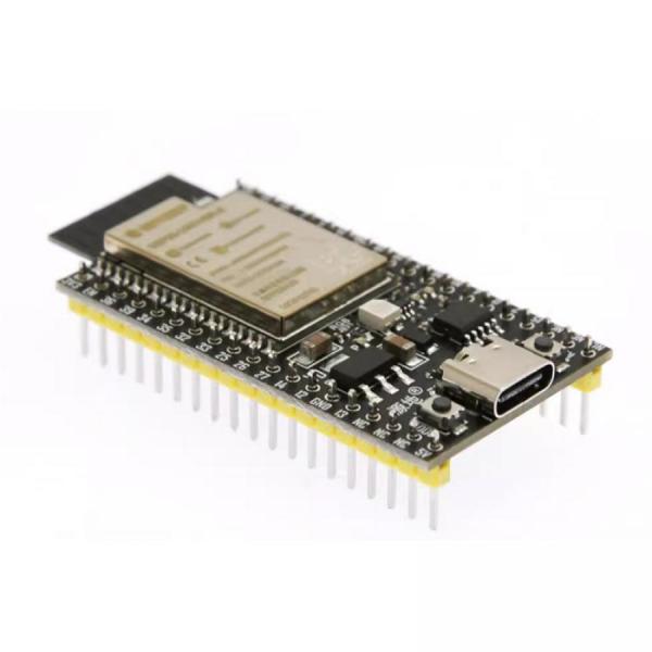 디바이스마트,오픈소스/코딩교육 > 파이썬/IoT 개발 보드 > ESP32,VCC-GND Studio,ESP32-B WIFI+BLE 코어 개발 보드 (납땜  O) [VND065],240MHz / 520KB SRAM / 448KB ROM / 16M FLASH / USB 케이블 포함,핀 헤더가 아래를 향하게 납땜되어 있습니다.