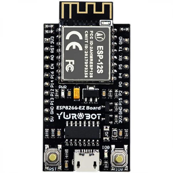 디바이스마트,오픈소스/코딩교육 > 파이썬/IoT 개발 보드 > ESP32,YwRobot,ESP8266-EZ 개발보드 (확장보드 미포함) [ARD210999],메인 모듈: ESP-12S / 프로세서: 32비트 Tensilica L106 / 클럭 속도: 80MHz 또는 160MHz / 외부 Flash: 4MB (32Mbit) / USB 인터페이스: micro USB / 출력 전압: 3.3V < 500mA / 주파수 범위: 2412~2484MHz / 작동 전압: 3.3V