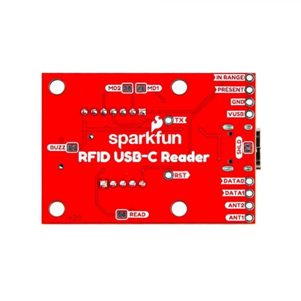 디바이스마트,MCU보드/전자키트 > 통신/네트워크 > RFID,SparkFun,SparkFun RFID USB-C Reader [SEN-28020],RFID 모듈 미포함 / USB-C 커넥터 / CH340C USB-to-serial 칩 내장 / LED 및 부저 표시기 포함 / 입력 전압 : 5V