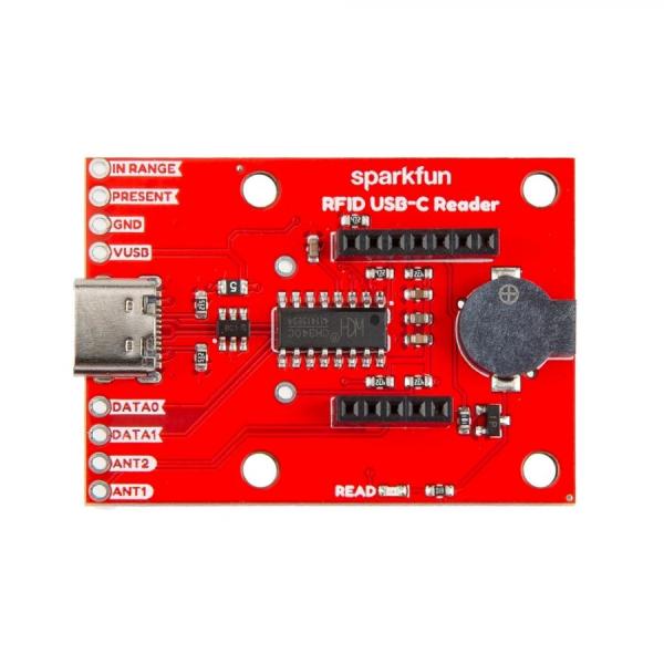 디바이스마트,MCU보드/전자키트 > 통신/네트워크 > RFID,SparkFun,SparkFun RFID USB-C Reader [SEN-28020],RFID 모듈 미포함 / USB-C 커넥터 / CH340C USB-to-serial 칩 내장 / LED 및 부저 표시기 포함 / 입력 전압 : 5V