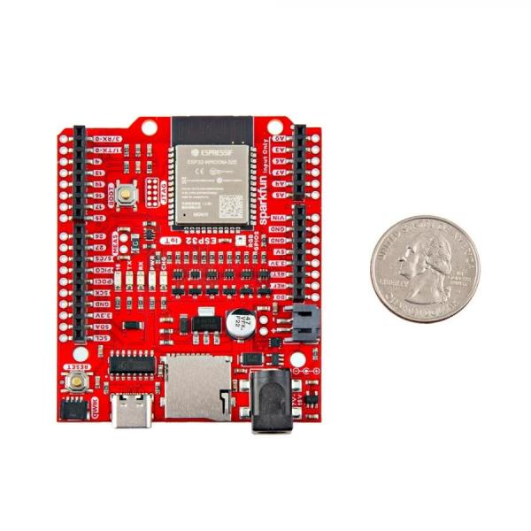 디바이스마트,오픈소스/코딩교육 > 파이썬/IoT 개발 보드 > ESP32,SparkFun,SparkFun IoT RedBoard - ESP32 MicroPython Development Board [WRL-28434],MicroPython으로 프로그래밍을 시작하는 데 필요한 모든 것이 탑재된 ESP32 WROOM 장착 개발 보드 / ESP32-D0WDQ6 칩