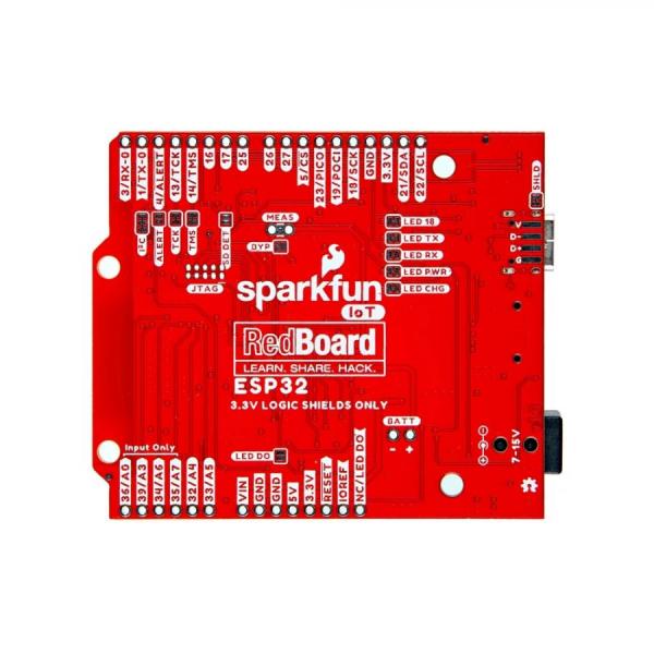디바이스마트,오픈소스/코딩교육 > 파이썬/IoT 개발 보드 > ESP32,SparkFun,SparkFun IoT RedBoard - ESP32 MicroPython Development Board [WRL-28434],MicroPython으로 프로그래밍을 시작하는 데 필요한 모든 것이 탑재된 ESP32 WROOM 장착 개발 보드 / ESP32-D0WDQ6 칩