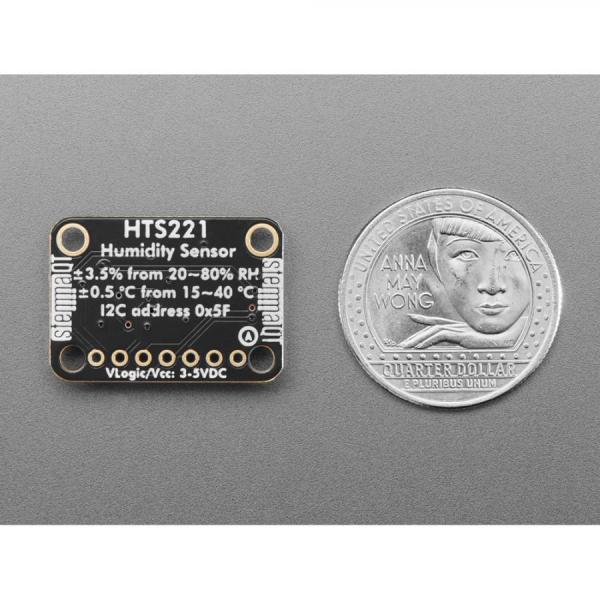 디바이스마트,MCU보드/전자키트 > 센서모듈 > 온도/습도 > 온습도겸용,Adafruit,Adafruit HTS221 - Temperature & Humidity Sensor Breakout Board - STEMMA QT / Qwiic [ada-4535],0%-100% rH 의 상대 습도를 0.004%의 감도와 20-80% 사이에서 3.5%의 정확도로 측정 / 3 - 5 VDC 전원 / -40~120도 온도 측정