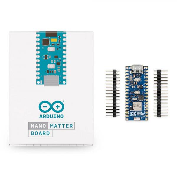 디바이스마트,오픈소스/코딩교육 > 아두이노 > 아두이노 정품 보드/쉴드/키트,아두이노,Arduino Nano Matter,ABX00112 / 32-bit Arm® Cortex®-M33 MGM240SD22VNA 기반 / 스마트홈 IoT를 위한 고급 Matter 표준 완벽 통합 / 18 x 45 mm의 콤팩트한 크기 / 802.15.4 (Thread), 블루투스 BLE 및 OpenThread® 등 저전력 프로젝트에 적합 / 1536 kB Flash, 256 kB RAM / USB-C / 보안 : Secure Vault™ High