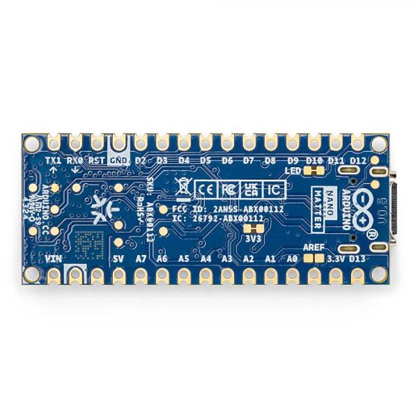 디바이스마트,오픈소스/코딩교육 > 아두이노 > 아두이노 정품 보드/쉴드/키트,아두이노,Arduino Nano Matter,ABX00112 / 32-bit Arm® Cortex®-M33 MGM240SD22VNA 기반 / 스마트홈 IoT를 위한 고급 Matter 표준 완벽 통합 / 18 x 45 mm의 콤팩트한 크기 / 802.15.4 (Thread), 블루투스 BLE 및 OpenThread® 등 저전력 프로젝트에 적합 / 1536 kB Flash, 256 kB RAM / USB-C / 보안 : Secure Vault™ High