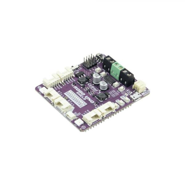 디바이스마트,오픈소스/코딩교육 > 아두이노 > 아두이노 호환쉴드,Cytron,Robo Uno Shield for Arduino [SHIELD-ROBO-UNO],올인원 로봇 쉴드 / 아두이노 IDE, mBlock 지원 / 2.5V ~ 6VDC의 모터 전압 지원 / 최대 전류는 연속 1.0A, 피크 1.5A(5초 이내)까지 가능