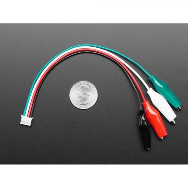 디바이스마트,케이블/전선 > 점퍼/하네스/악어/바나나 > 점퍼 와이어/케이블,Adafruit,JST PH 2mm 4-pin Plug to Color Coded Alligator Clips Cable [ada-4029],한 쪽에 JST PH 4핀 다른 쪽에 악어 클립 / 와이어 길이 : 7.6인치 / JST 피치 : 2mm