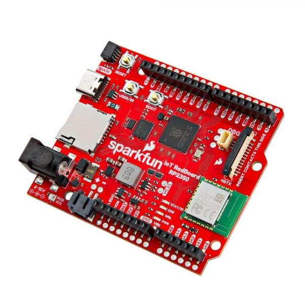 디바이스마트,오픈소스/코딩교육 > 파이썬/IoT 개발 보드 > RP2040/RP2350,SparkFun,SparkFun IoT RedBoard - RP2350 [WRL-27708],RP2350 MCU와 Raspberry Pi RM2를 통합하여 Arduino R4 포맷에서 무선 개발 지원 / 8MB PSRAM