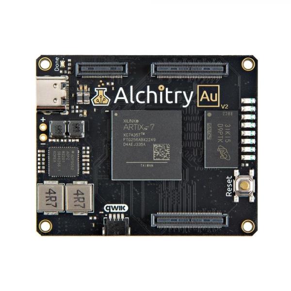 디바이스마트,MCU보드/전자키트 > 프로세서/개발보드 > FPGA,SparkFun,Alchitry Au V2 [DEV-27874],XC7A35T-2FTG256I FPGA / QWIIC 커넥터 / 256MB DDR3L @ 800Mb/s (400MHz) / 5-12V 입력 전압 온보드 전원 공급 장치