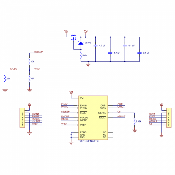 디바이스마트,MCU보드/전자키트 > 버튼/스위치/제어/RTC > 모터/모터컨트롤,Pololu,TB67H453FTG (QFN) Single Brushed DC Motor Driver Carrier #4972,모터 공급 전압 : 4.5V ~ 44V / 출력 전류: 1.1 A 연속(2 A 기본 전류 제한) / 1.8V ~ 5V 논리 전압 지원(최대 5.5V)