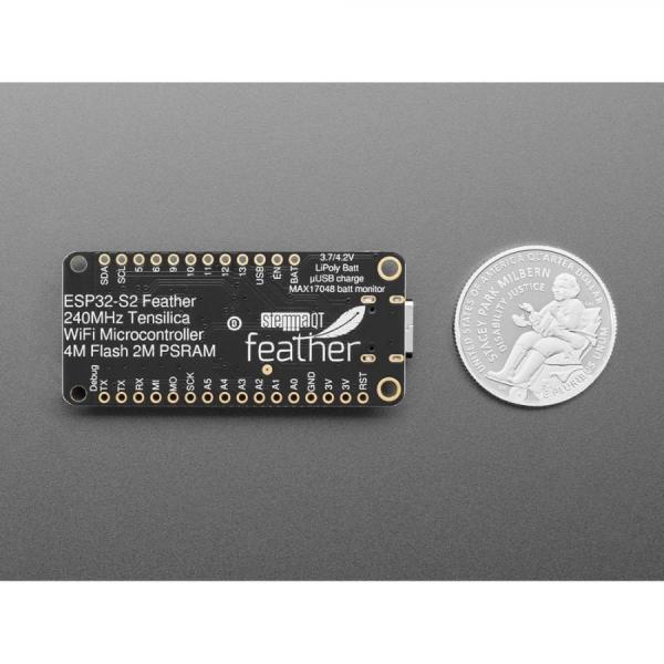 디바이스마트,MCU보드/전자키트 > 통신/네트워크 > 와이파이,Adafruit,Adafruit ESP32-S2 Feather with w.FL Antenna - STEMMA QT / Qwiic [ada-6282],w.FL 안테나 커넥터 내장 / ESP32-S2 240MHz Tensilica 프로세서 / 아두이노 호환