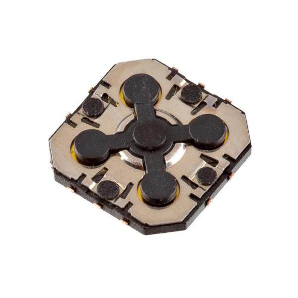 디바이스마트,MCU보드/전자키트 > 버튼/스위치/제어/RTC > 버튼/스위치/조이스틱,SparkFun,Multi-Directional Switch 5 Position - D-Pad (SMD) [COM-26850],5방향 패드 / 정격: 12VDC, 100mA / 접촉 저항: 최대 80mΩ / 크기: 10.5 x 10.5 x 1.7mm