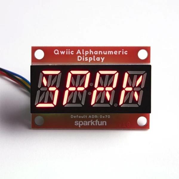 디바이스마트,LED/LCD > FND/도트매트릭스 > FND(세그먼트LED) > FND 모듈,SparkFun,SparkFun Qwiic Alphanumeric Display - Red [COM-16916],모든 종류의 숫자, 문자 및 기호 표시 / 빨간색 디스플레이 / 작동 전압 : 3.3V