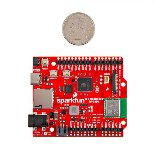 디바이스마트,오픈소스/코딩교육 > 파이썬/IoT 개발 보드 > RP2040/RP2350,SparkFun,SparkFun IoT RedBoard - RP2350 [WRL-27708],RP2350 MCU와 Raspberry Pi RM2를 통합하여 Arduino R4 포맷에서 무선 개발 지원 / 8MB PSRAM