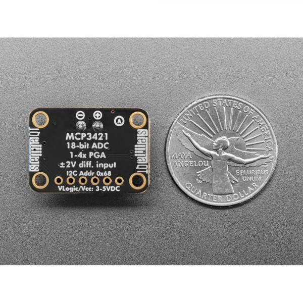 디바이스마트,MCU보드/전자키트 > 전원/신호/저장/응용 > ADC/DAC,Adafruit,Adafruit MCP3421 18-Bit ADC - STEMMA QT / Qwiic [ada-5870],18비트, 240 SPS, 단일 채널 ADC / I2C 인터페이스 / 최대 3.4MHz 클록 속도