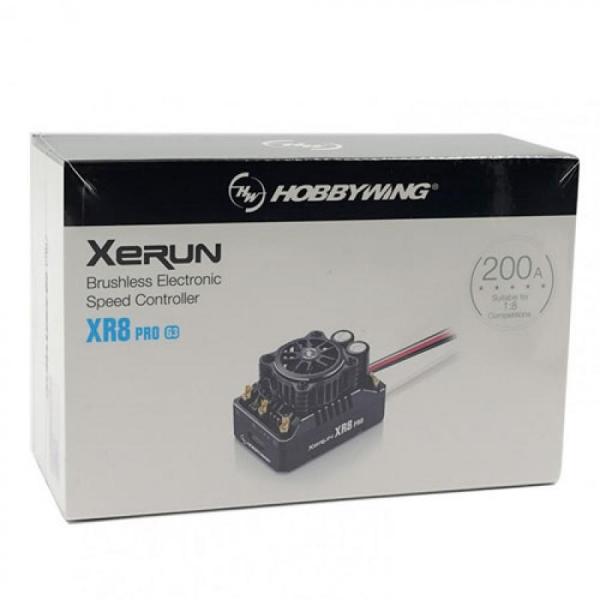 디바이스마트,기계/제어/로봇/모터 > 교육/취미로봇 > RC > RC ESC/전자변속기,Hobbywing,1/8차량용 200A 4셀 지원 변속기 최신형 XeRun XR8 Pro G3,하비윙 / 2-4셀 리포 지원 , XR8 PRO G2에 비해 사이즈(길이 -1.3mm ,폭 -5.3mm)가 조금 축소되었고 부하받을때 온도발열이 조금 더 효율적입니다.세팅시 최신형 프로그램카드 V2 (품번:30502001) 으로 사용하셔야합니다. / 품목코드:30113400