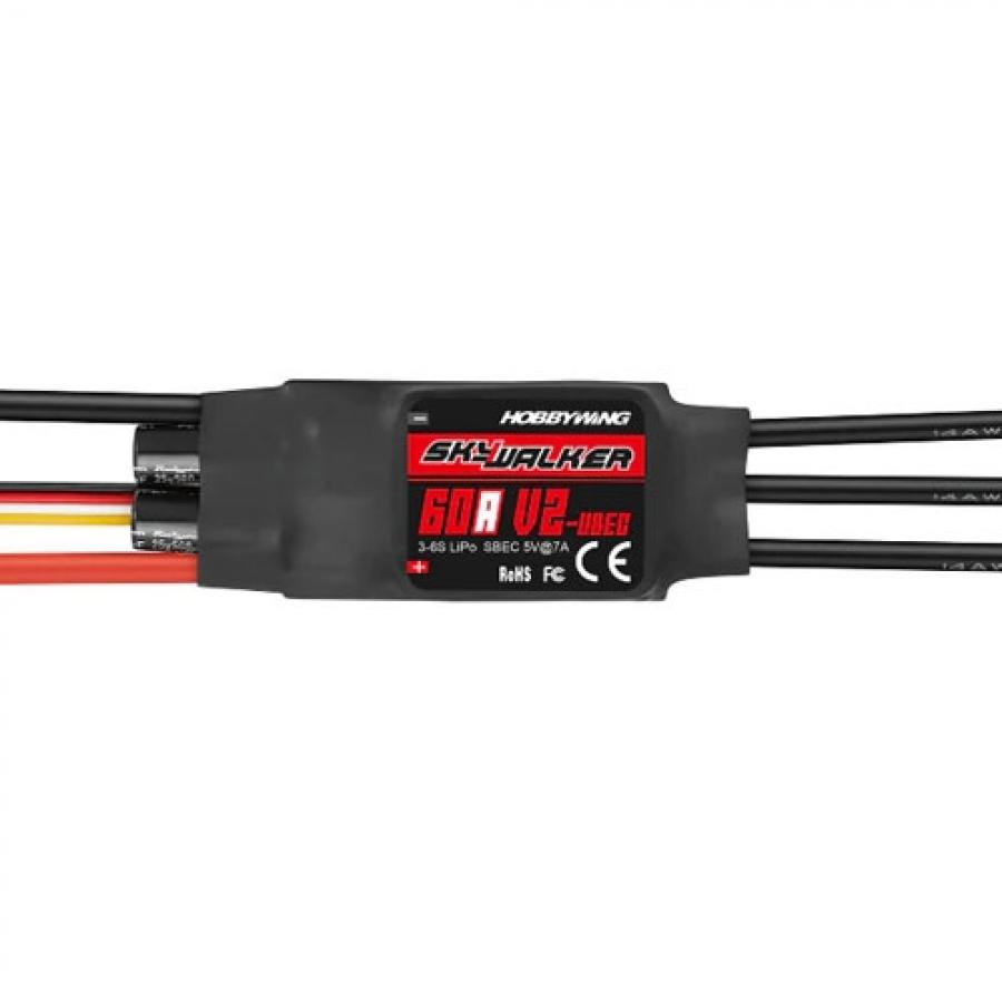 Skywalker 60A-6S V2 3-6s 변속기, (5V,7A BEC 내장)
