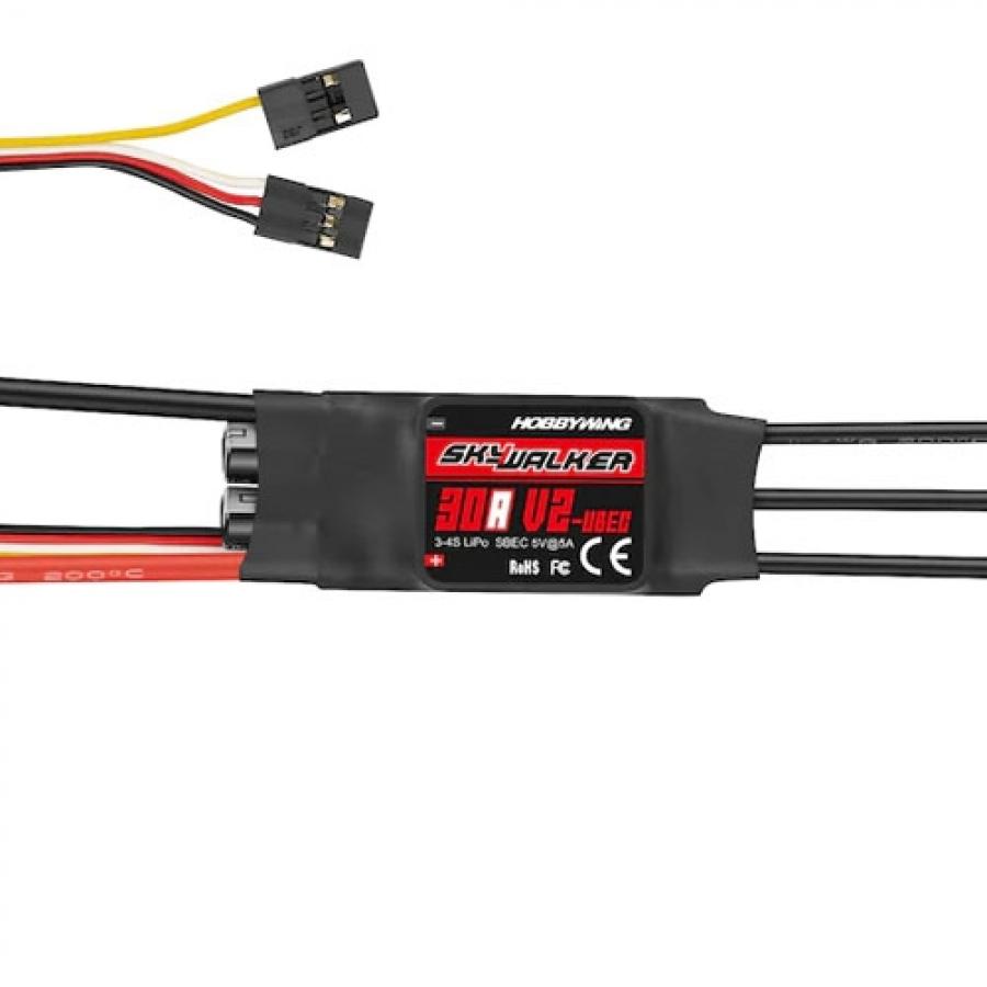 Skywalker 30A-4S V2 3-4s 변속기, (5V,3A BEC 내장)