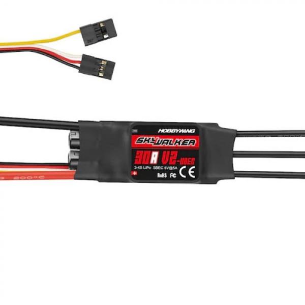 디바이스마트,기계/제어/로봇/모터 > 교육/취미로봇 > 드론/항공기 > 드론 변속기/ESC,Hobbywing,Skywalker 30A-4S V2 3-4s 변속기, (5V,3A BEC 내장),하비윙 / 30A V2 / 3-4S / 5V 3A 스위치 모드 / 사이즈 60x25x8 / 무게 79g / 품목코드:30205351